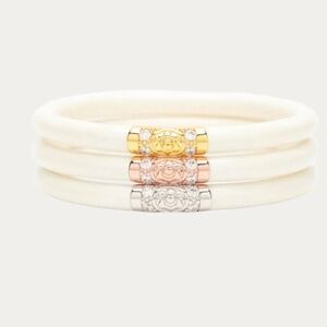 BuDhagirl Ivory Three Kings All Weather Bangles (Size Large)